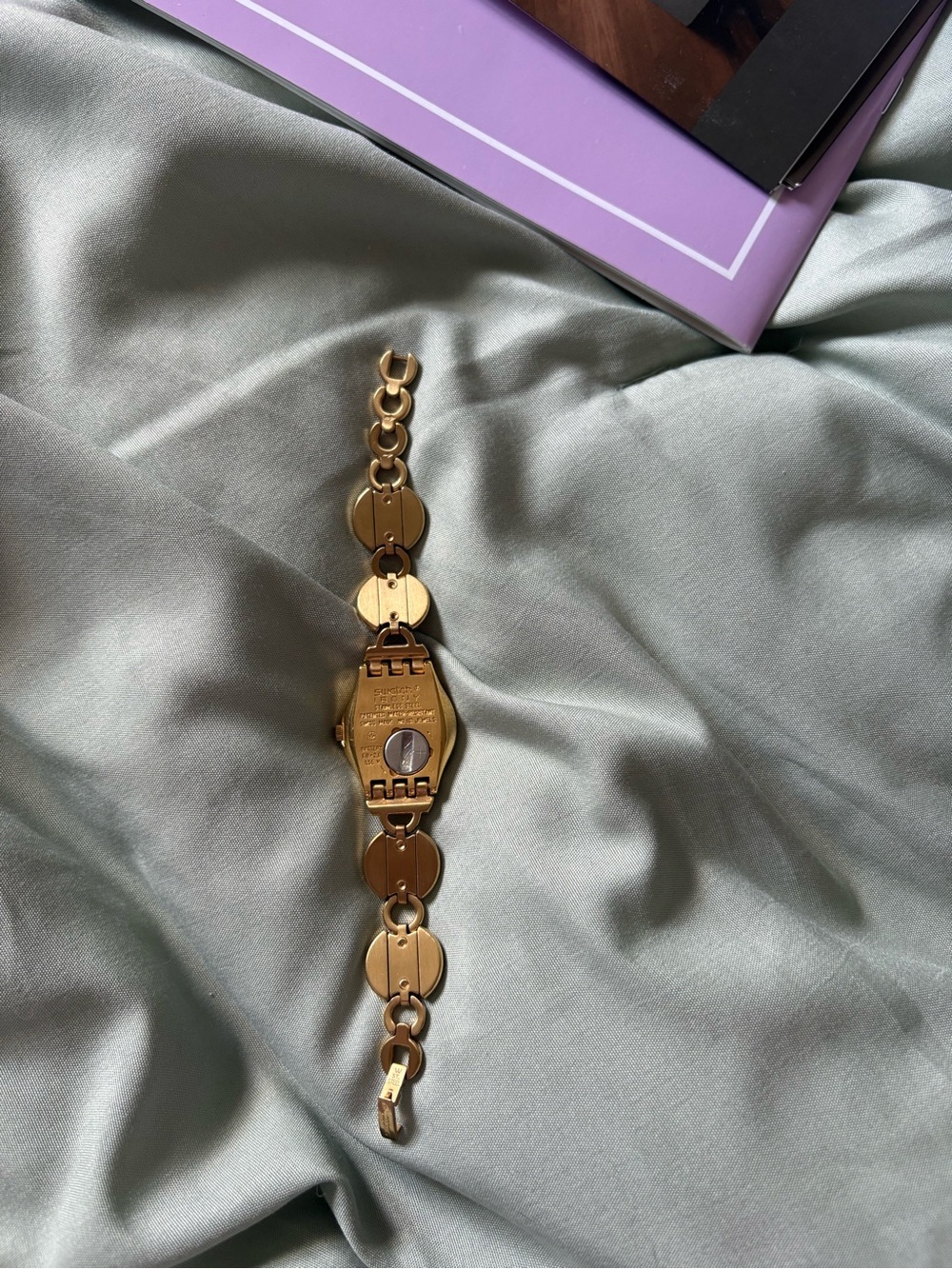 Swatch Gold-Tone Women's Bracelet Watch with White Dial - Picture 2 of 3
